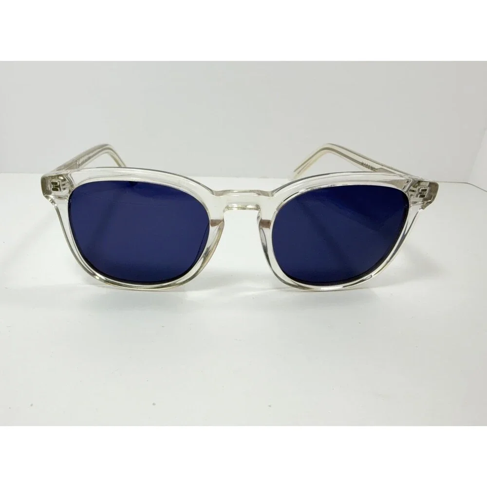 Madewell Sunglasses Women's Clear Frame Blue Lenses UV Protection Square Style